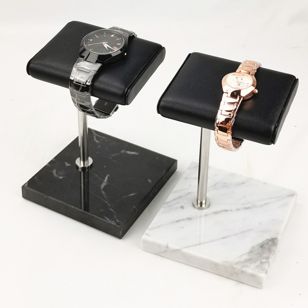 Jewelry And Watches Store - แบบพกพาPUหนังและนาฬิกาหินอ่อนขาตั้งสร้อยข้อมือกำไลข้อมือHandcraftedจอแสดงผลเครื่องประดับStoreนาฬิกาของคุณ