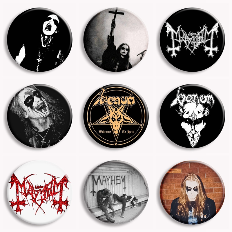 Vintage Brooch Pin - Rock Mayhem Band นุ่มปุ่ม Pin Vintage
