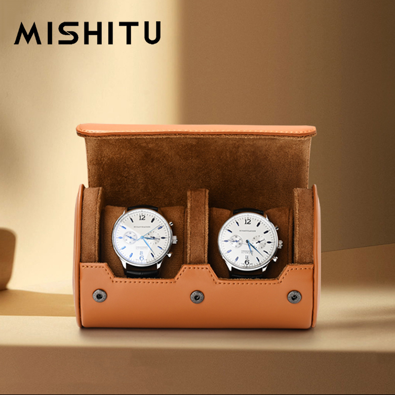 Jewelry Watches & Accessories - MISHITU 1/2/3-Slot นาฬิกาม้วนกระเป๋าเดินทางแบบพกพา Vintage หนังนาฬิกากล่องเก็บกระเป๋านาฬิกาผู้ชายของขวัญ