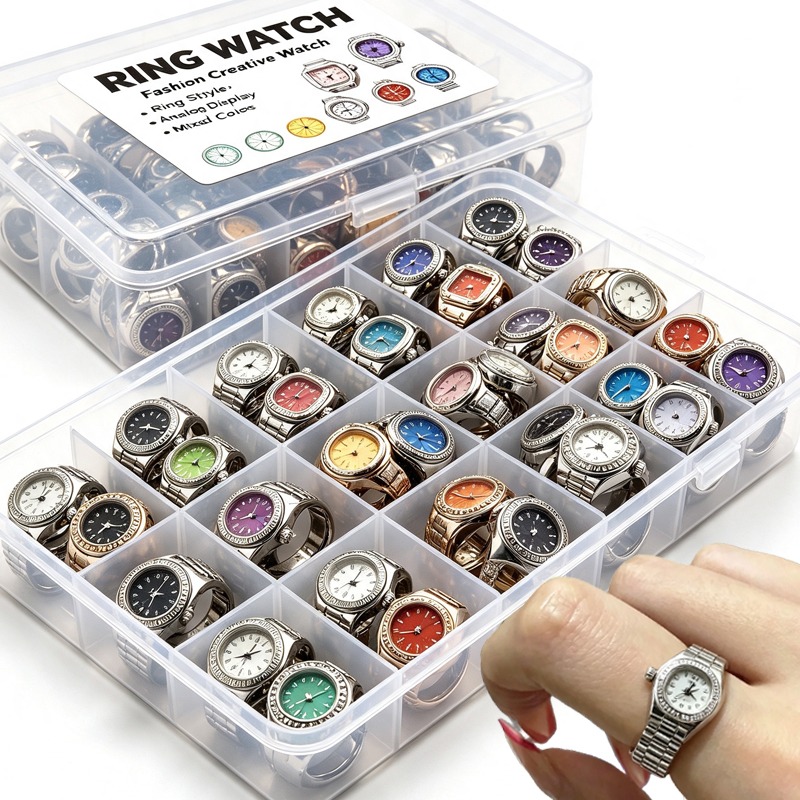 Vintage Jewelry Watches Women - แหวนนาฬิกาสไตล์พังก์วินเทจยุค 80 Y2K นาฬิกาควอตซ์เท่ๆ ดีไซน์ยืดหยุ่นสำหรับทุกเพศ เครื่องประดับแฟชั่นสำหรับผู้หญิง