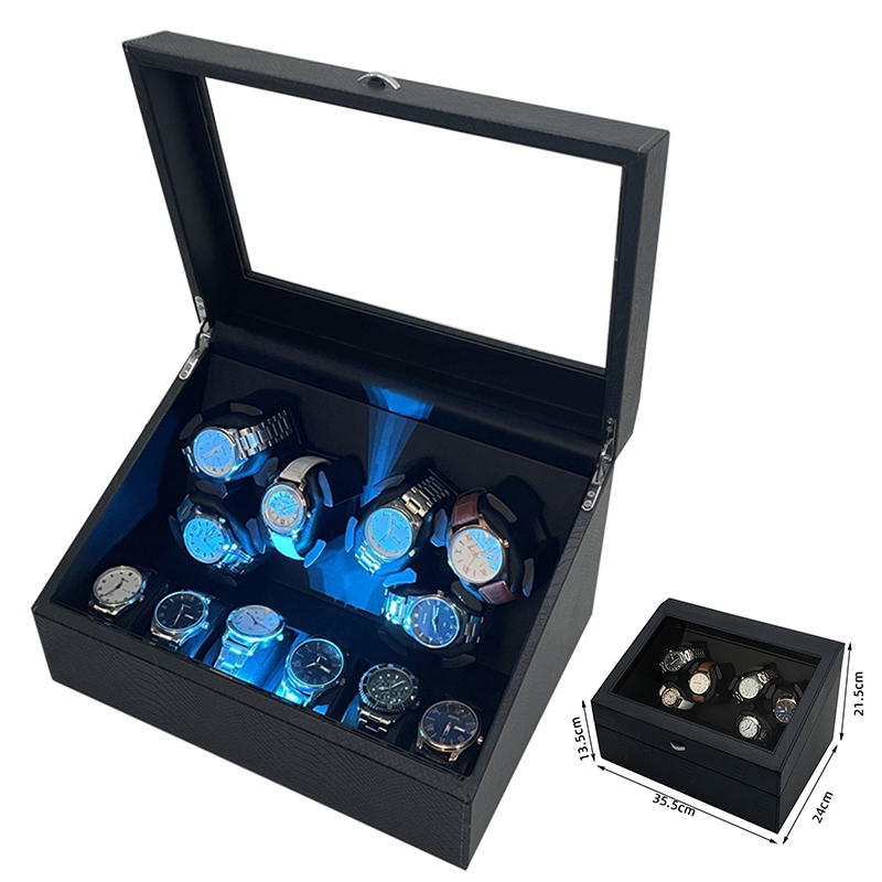Jewelry And Watches Store - กล่องหมุนนาฬิกาสำหรับนาฬิกาอัตโนมัติ กล่องใส่ 6 เรือน หมุนได้ ใช้โชว์ในร้านขายเครื่องประดับ