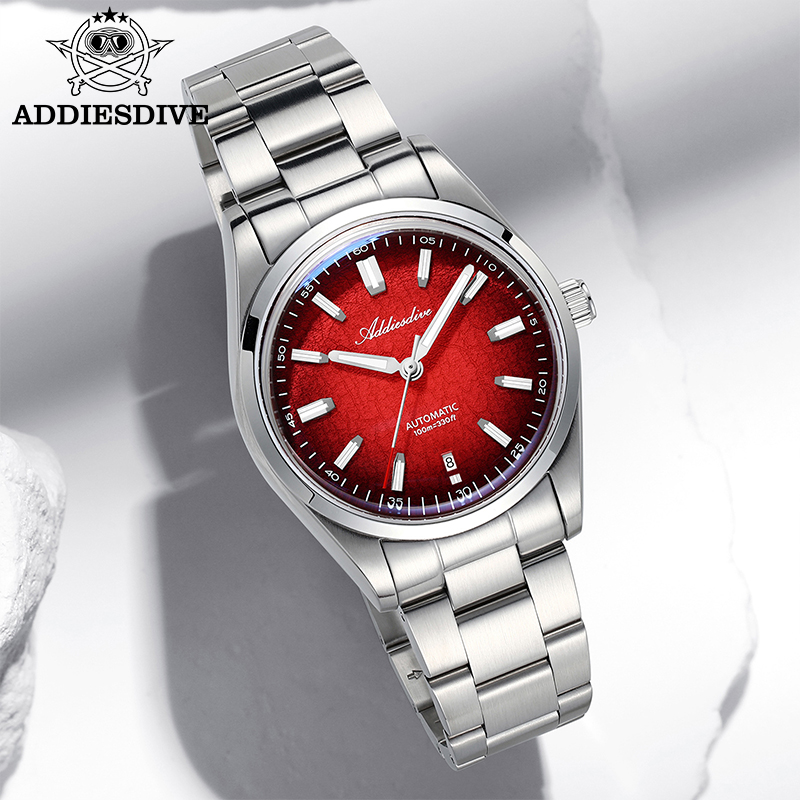 Mens Mechanical Watch - นาฬิกา ADDIESDIVE สำหรับเป็นของขวัญ ขนาด 39 มม.