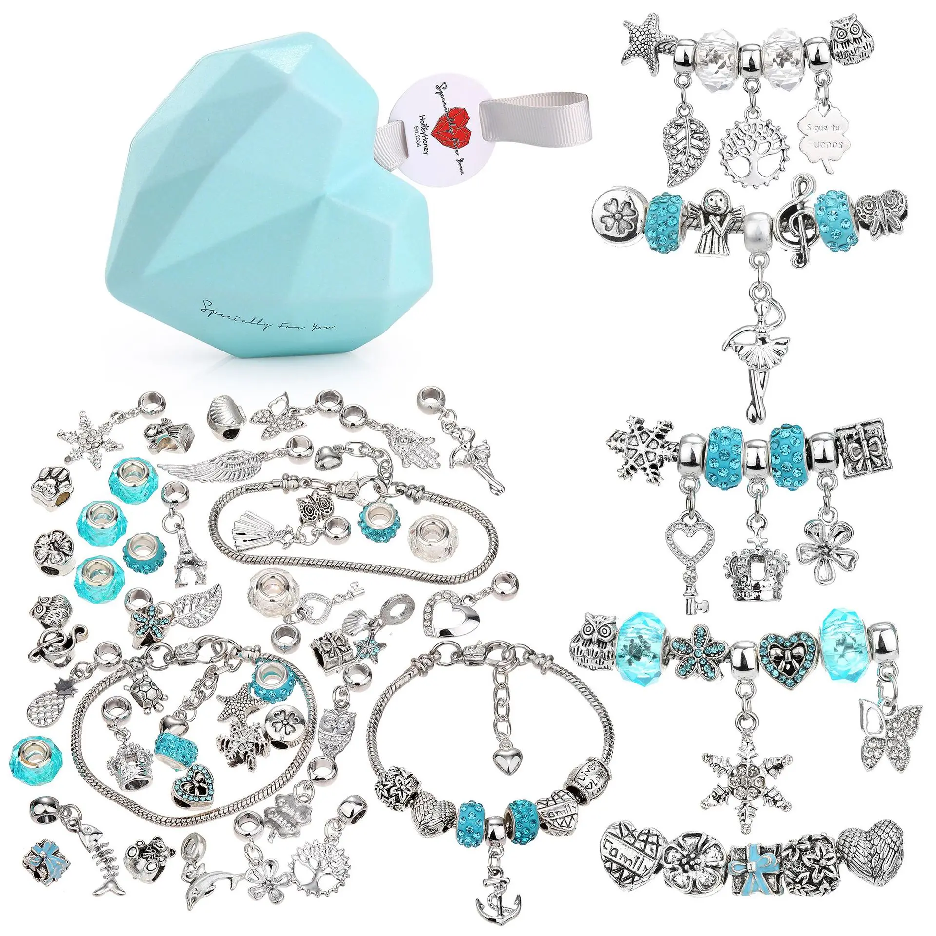 Jewelry Y Watches - ชุดทำเครื่องประดับ DIY สำหรับเด็กผู้หญิง ชุดจี้รูปยูนิคอร์น นางเงือก ดาว