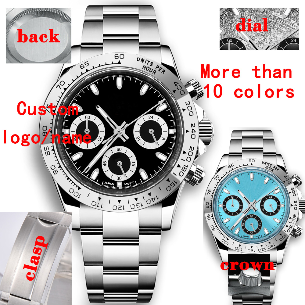 Mens Mechanical Watch - นาฬิกาควอตซ์ผู้ชายขนาด 39 มม. รุ่นสั่งทำพิเศษ หรูหรา โครโนกราฟ