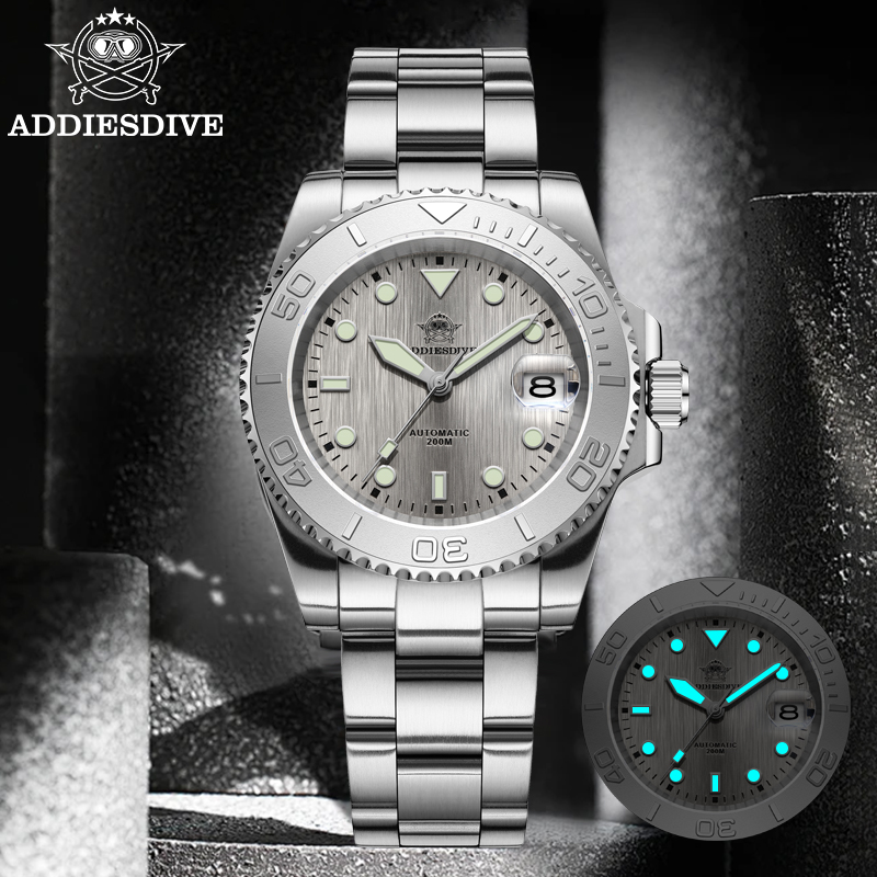 Mens Mechanical Watch - นาฬิกาข้อมือผู้ชาย ADDIESDIVE รุ่น AD2087 กันน้ำ 20