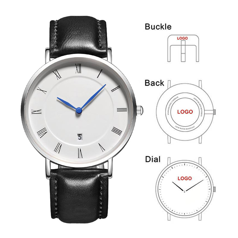 Mens Mechanical Watch - B-8210A ชายนาฬิกาวันที่การสร้างตราสินค้าที่กำหนดเองนาฬิกาสุภาพสตรีออกแบบนาฬิกาโรมันตัวเลข