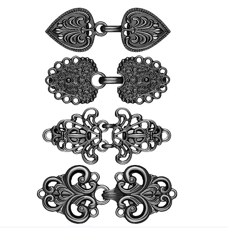 Vintage Brooch Pin - 4 ชิ้น Vintage เสื้อกันหนาว Swirl คลิป