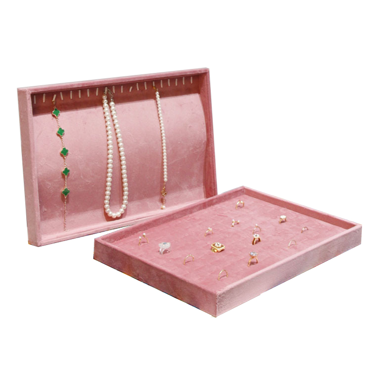 ถาดแสดงเครื่องประดับกำมะหยี่สี - Jewelry And Watches Store บทวิจารณ์และราคา