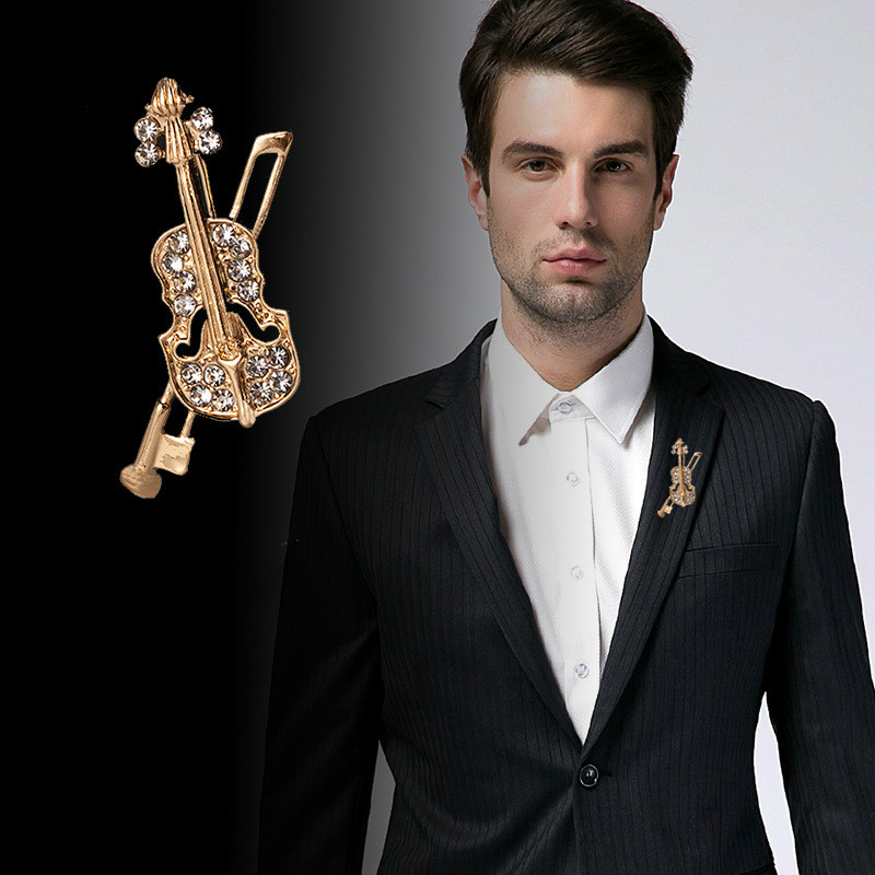คริสตัลไวโอลินเข็มกลัดเครื่องป - Vintage Brooch Pin บทวิจารณ์และราคา
