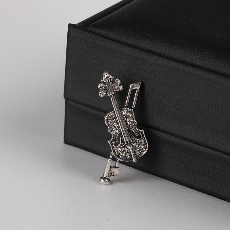 คริสตัลไวโอลินเข็มกลัดเครื่องป - Vintage Brooch Pin บทวิจารณ์และราคา