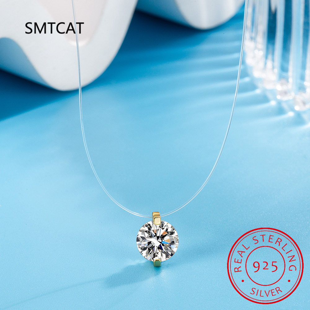 0.5-2CT D สี Moissanite สร้อยค - Crystal Choker Necklace บทวิจารณ์และราคา