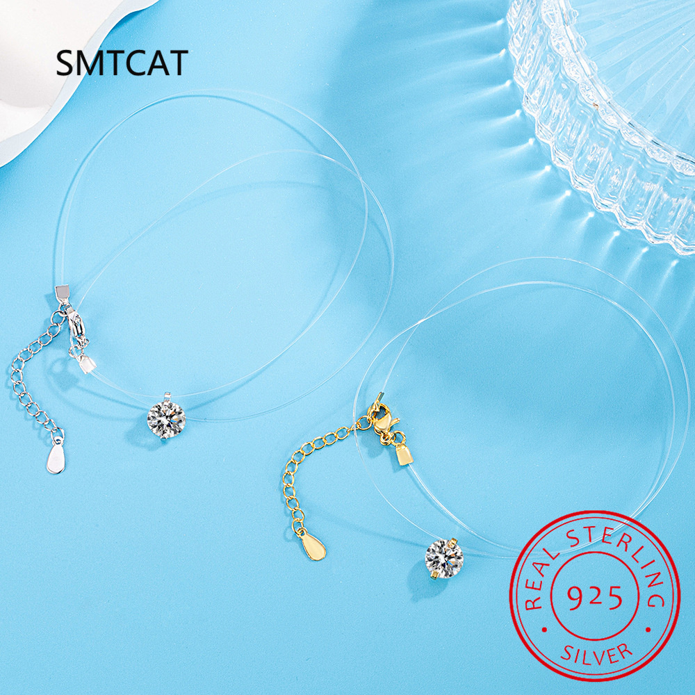 0.5-2CT D สี Moissanite สร้อยค - Crystal Choker Necklace บทวิจารณ์และราคา