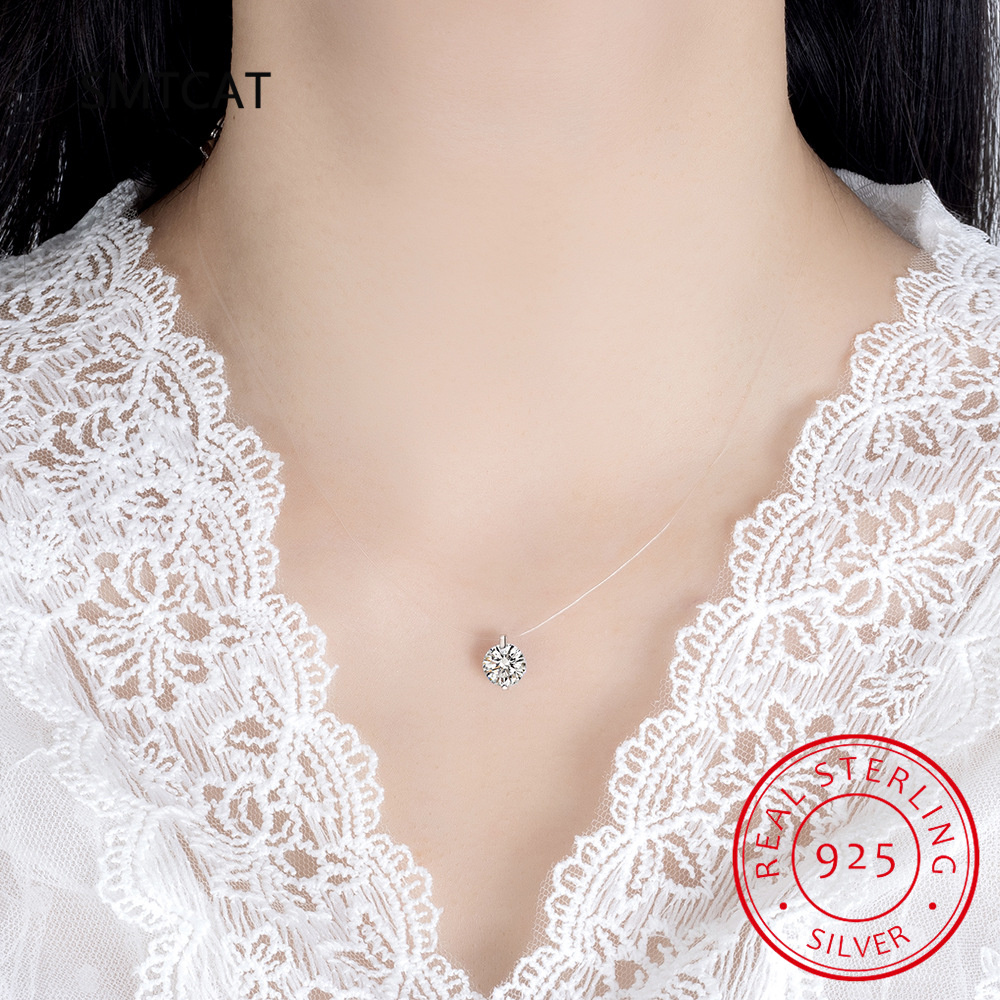 0.5-2CT D สี Moissanite สร้อยค - Crystal Choker Necklace บทวิจารณ์และราคา