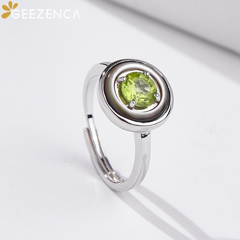 แหวนเงินแท้ 925 ประดับเพอริดอท - Birthstone Ring Set บทวิจารณ์และราคา