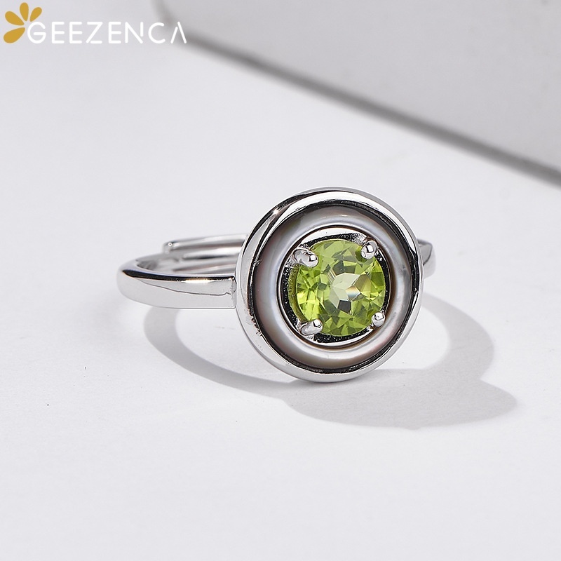 แหวนเงินแท้ 925 ประดับเพอริดอท - Birthstone Ring Set บทวิจารณ์และราคา