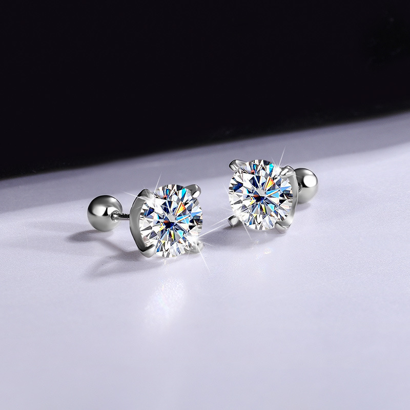 1/2 กะรัต Moissanite ต่างหูสํา - Diamond Stud Earrings บทวิจารณ์และราคา