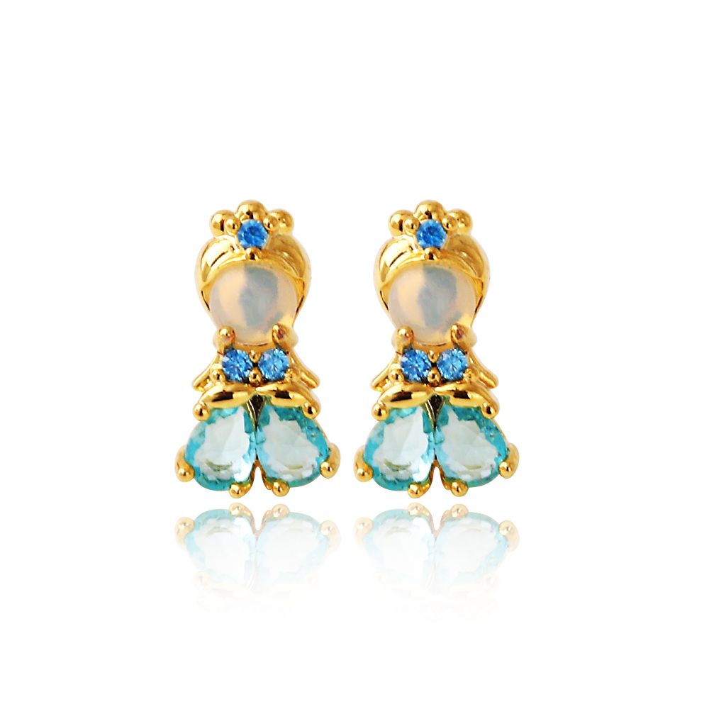 ต่างหูคริสตัลสีชมพูน่ารักสำหรั - Opal Earrings Dangle บทวิจารณ์และราคา