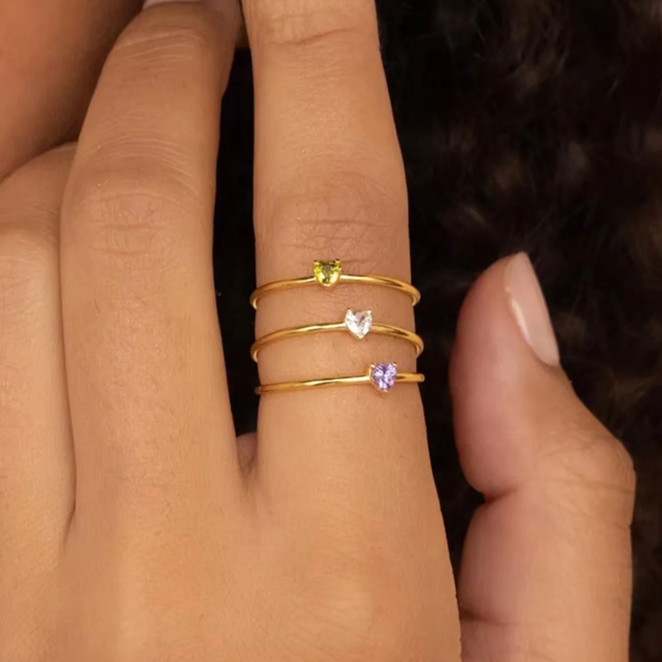 12 Birthstone Zirconia แหวนหัว - Birthstone Ring Set บทวิจารณ์และราคา