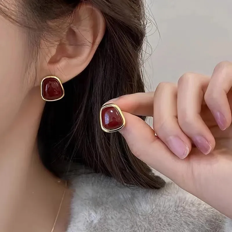 ต่างหูทรงสี่เหลี่ยมเรขาคณิตเคล - Opal Earrings Dangle บทวิจารณ์และราคา