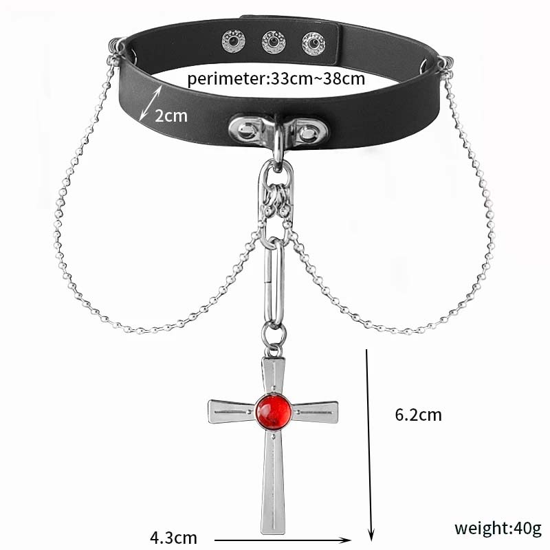 สร้อยคอคริสตัลสีแดงลายอะนิเมะโ - Crystal Choker Necklace บทวิจารณ์และราคา
