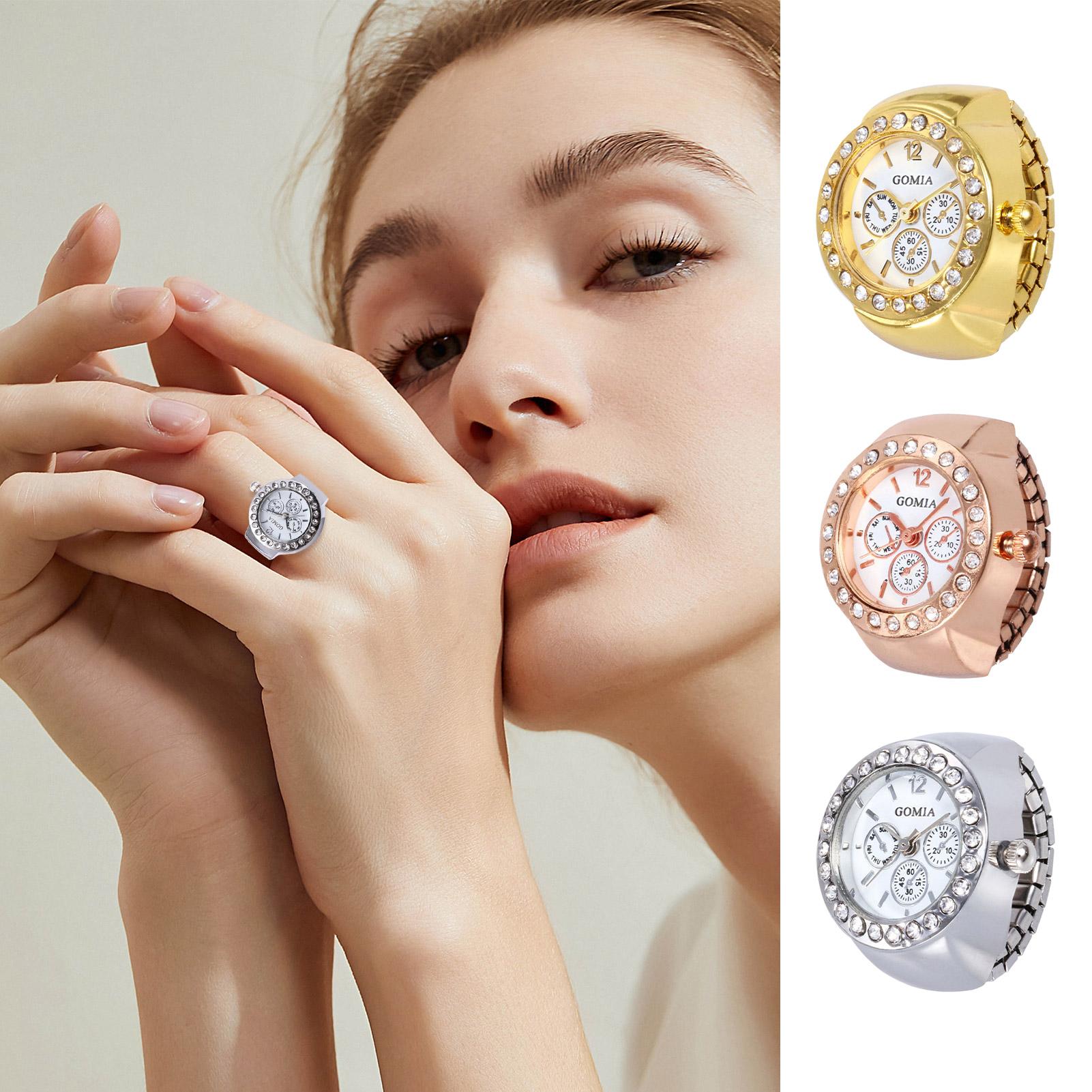 แหวนนาฬิกาสำหรับผู้หญิง แหวนนา - Vintage Jewelry Watches Women บทวิจารณ์และราคา