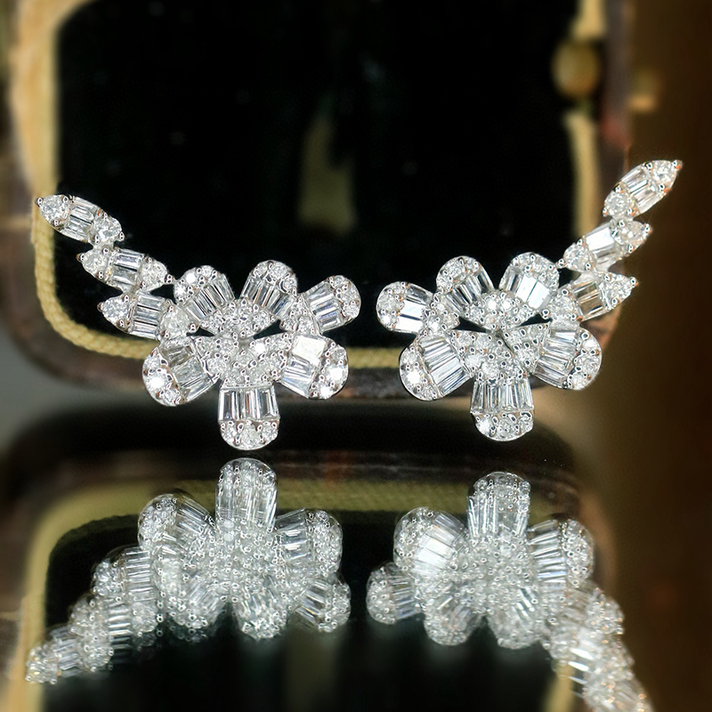 อาซูโอ ไฟน์ จิวเวลรี่ 18K ทองค - Diamond Stud Earrings บทวิจารณ์และราคา