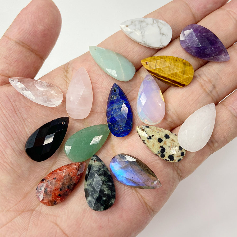จี้หยดน้ำธรรมชาติหินลาบราดอไรต - Opal Earrings Dangle บทวิจารณ์และราคา