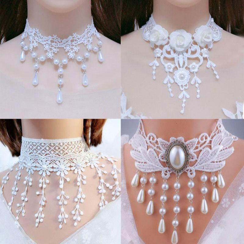 สร้อยคอวินเทจสไตล์โกธิคประดับล - Crystal Choker Necklace บทวิจารณ์และราคา
