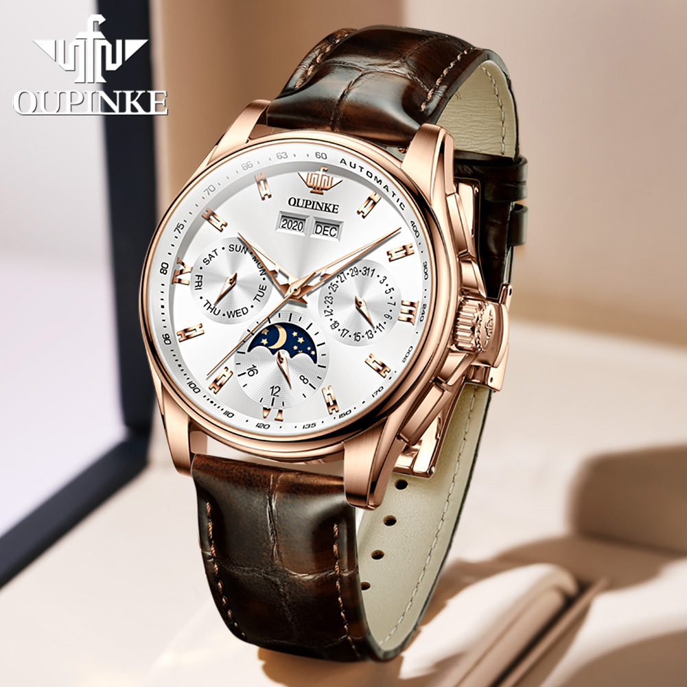 นาฬิกาข้อมือผู้ชาย OUPINKE รุ่ - Mens Mechanical Watch บทวิจารณ์และราคา