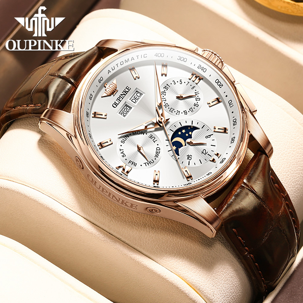 นาฬิกาข้อมือผู้ชาย OUPINKE รุ่ - Mens Mechanical Watch บทวิจารณ์และราคา