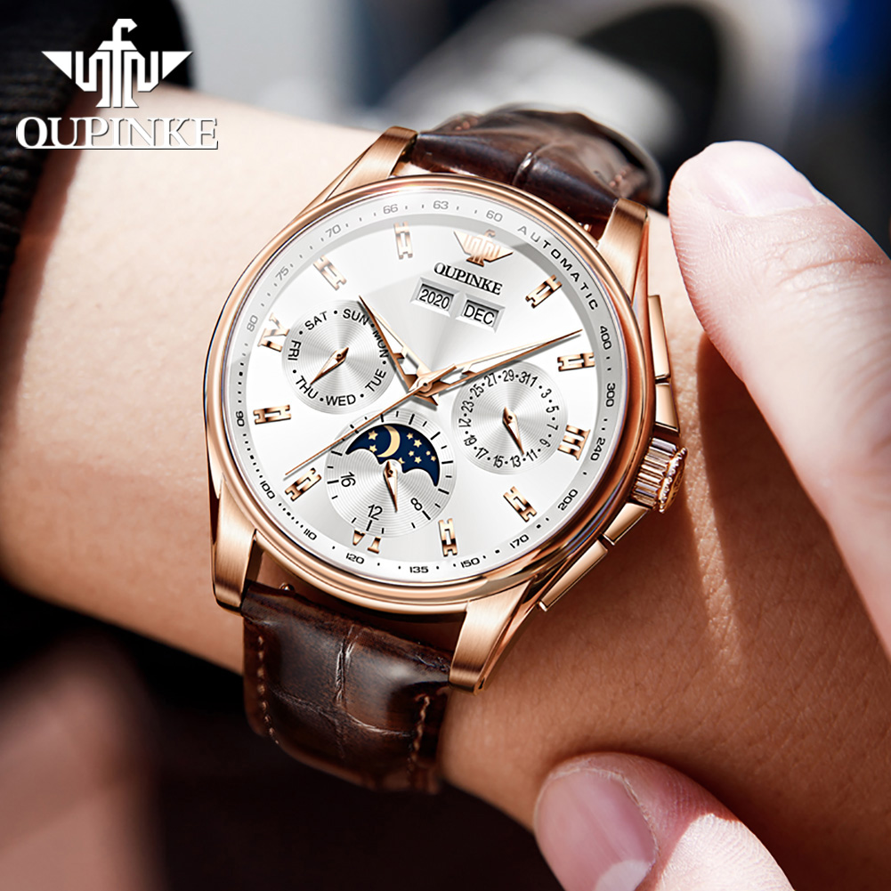 นาฬิกาข้อมือผู้ชาย OUPINKE รุ่ - Mens Mechanical Watch บทวิจารณ์และราคา