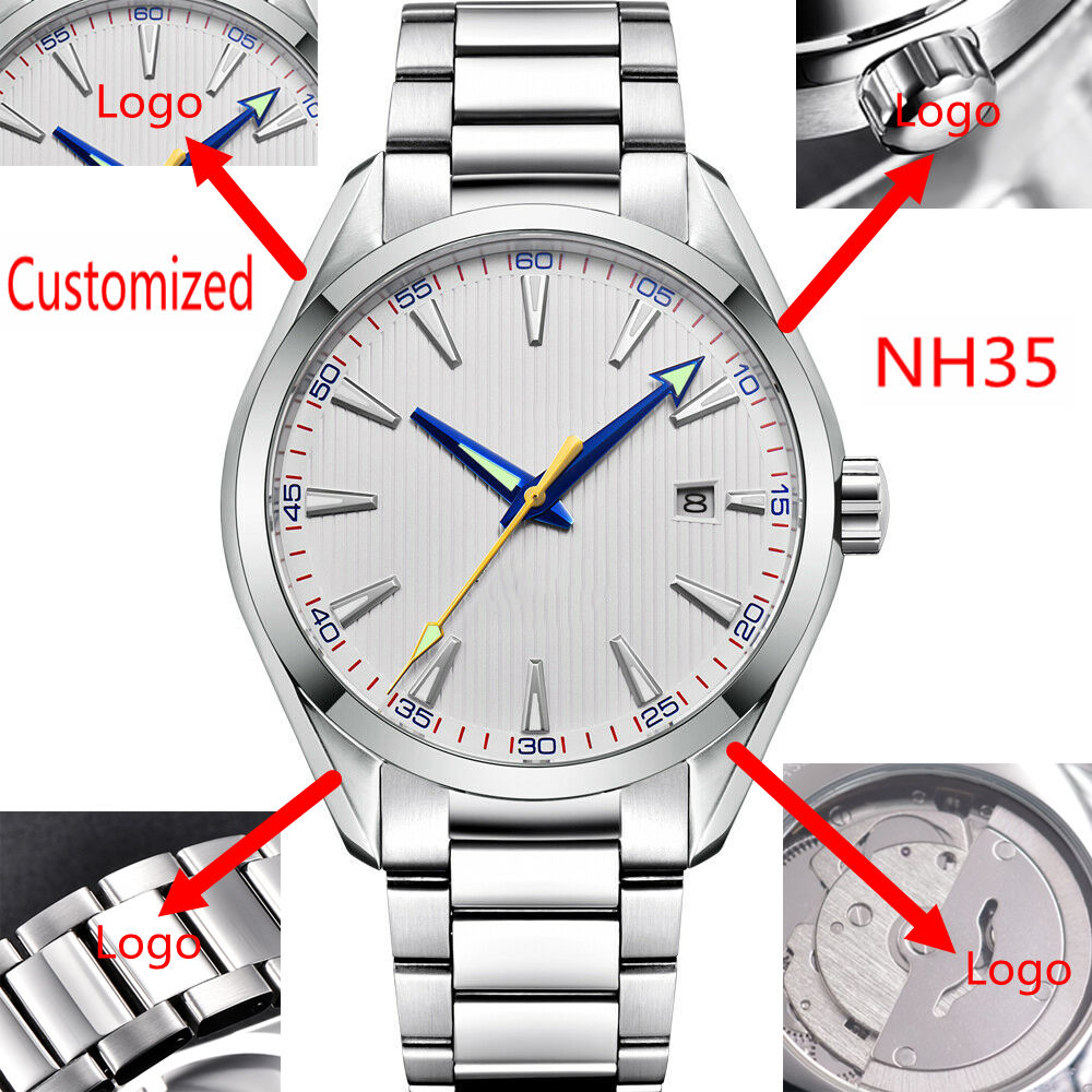 โลโก้แบบกำหนดเอง 41 มม. นาฬิกา - Mens Mechanical Watch บทวิจารณ์และราคา