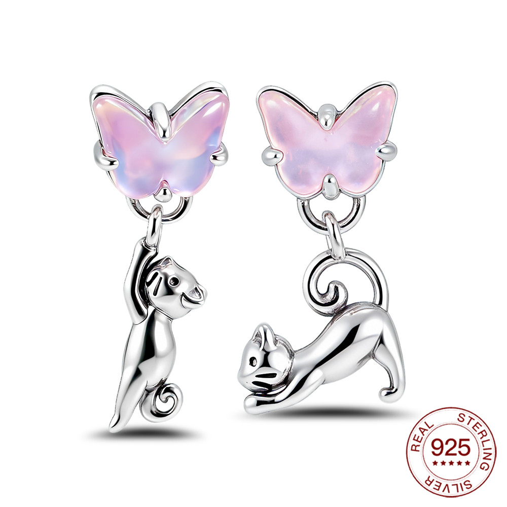 ต่างหูเงินแท้ 925 รูปแมวและผีเ - Opal Earrings Dangle บทวิจารณ์และราคา