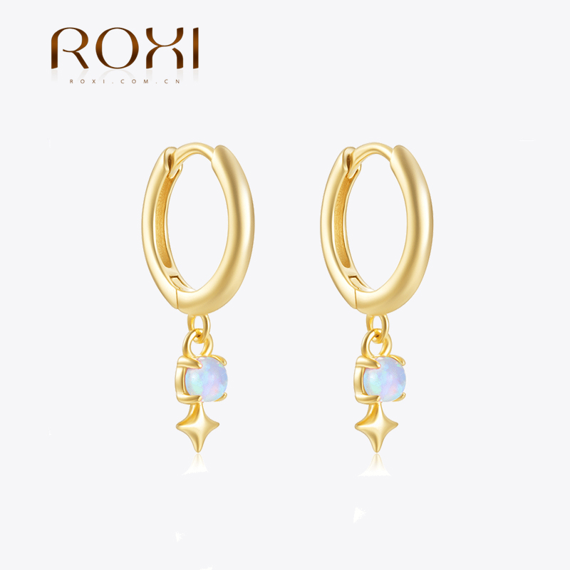 ROXI สีขาวโอปอล Drop Hoop ต่าง - Opal Earrings Dangle บทวิจารณ์และราคา