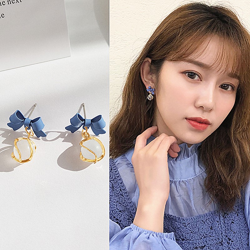 ต่างหูโอปอลทรงกลมหวานสำหรับผู้ - Opal Earrings Dangle บทวิจารณ์และราคา