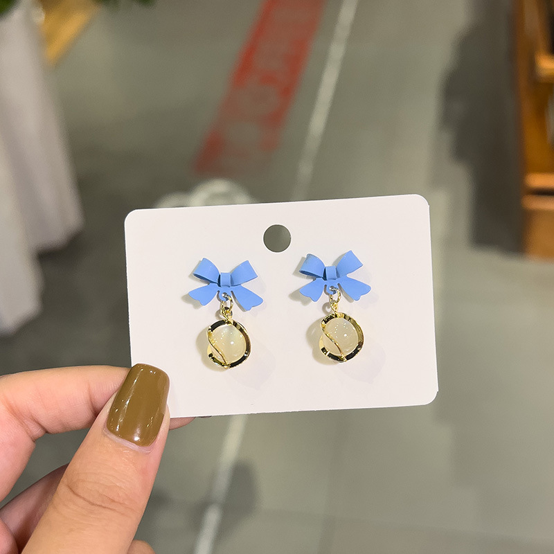 ต่างหูโอปอลทรงกลมหวานสำหรับผู้ - Opal Earrings Dangle บทวิจารณ์และราคา